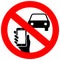 No texting and phone use while driving vector sign