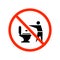 No toilet littering sign. Vector