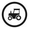 No tractor prohibition sign line icon