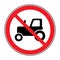 No tractor road sign