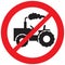 No tractor sign