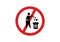 No trash or garbage prohibition sign notice figure