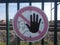 No trespassing sign in Deinze Belgium