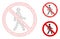 No Trespassing Vector Mesh Network Model and Triangle Mosaic Icon