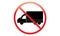 No Truck Icon - No Parking Van Symbol - No Traveling vehicle - No Parking Truck icon, isolated. Flat design