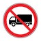 No truck sign