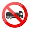 No truck traffic sign