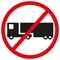 No trucks sign symbol