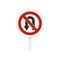 No U turn traffic sign icon, flat style