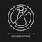 No using cleaning agents white linear manual label icon for dark theme