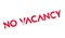 No Vacancy rubber stamp