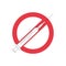 No vaccination icon, prohibiting syringe icon, protest, no vaccine, no drugs, no virus