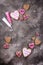 No Valentine day concept with cookies hearts