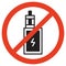 No vape icons. No vaping prohibition sign