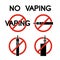 No vape icons. Vector