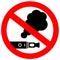No vape smoking vector sign