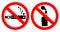 No vape smoking vector sign