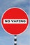 NO VAPING concept