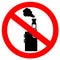 No vaping vector sign