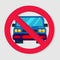 No vehicle entry. prohibited sign vector illustration