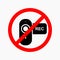 No video prohibition sign. No photo or camera