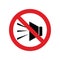 no voice, speak, noise prohibition symbol for sign or icon vector in red color