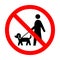 No walk the dog allowed sign