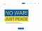 No war! Just peace landing page design