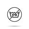 No warm icon. Simple thin line, outline vector of laundry ban, prohibition, forbiddance icons for ui and ux, website or mobile