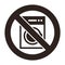 No washing machine sign