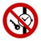 No watches or metallic parts sign