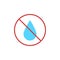 No water drop flat icon