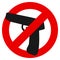 No weapon prohibition sign vector illustration