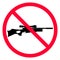 No weapon sign. Sign prohibited gun. Sign forbidden weapons. No guns allowed sign. Weapons banned.