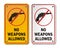 No weapons allowed - revolver icons