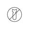 no weapons, pacifist, protest, bomb, war line icon. Elements of protests illustration icons. Signs, symbols can be used for web,