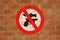 No weapons sign on wall