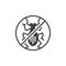 No weevil pests vector icon