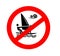 No wind surfing sign vector illustration