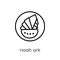 Noah Ark icon. Trendy modern flat linear vector Noah Ark icon on