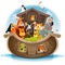 Noah\'s Ark With Cute Animals