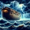 Noah s ark in a storm