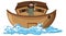 Noahs Ark and cartoon character set