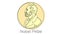 Nobel Prize single-line animation with a golden silhouette.