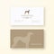 Noble Hound Abstract Vector Sign or Logo and Business Card Template. Premium Stationary Realistic Mock Up. Modern