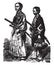 Nobleman and Servant, vintage illustration