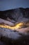 Noboribetsu hot spring, Jigokudani or Hell Valley during winter