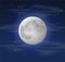 Nocturnal full moon landscape design