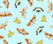 Nocturnal moth, butterflies and moth, seamless vector background, wallpaper, banner, pattern. Flying insects, nature, entomology a