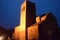 Nocturnal Photography Of The Main Facade Of The Church Of San Martin De Tella. Travel, Landscapes, Nature, Architecture. December